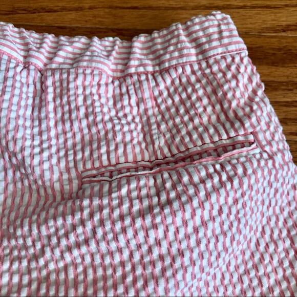 OSCAR DE LA RENTA Seersucker Pink White Striped shorts Girl’s Size 14 - Picture 3 of 10